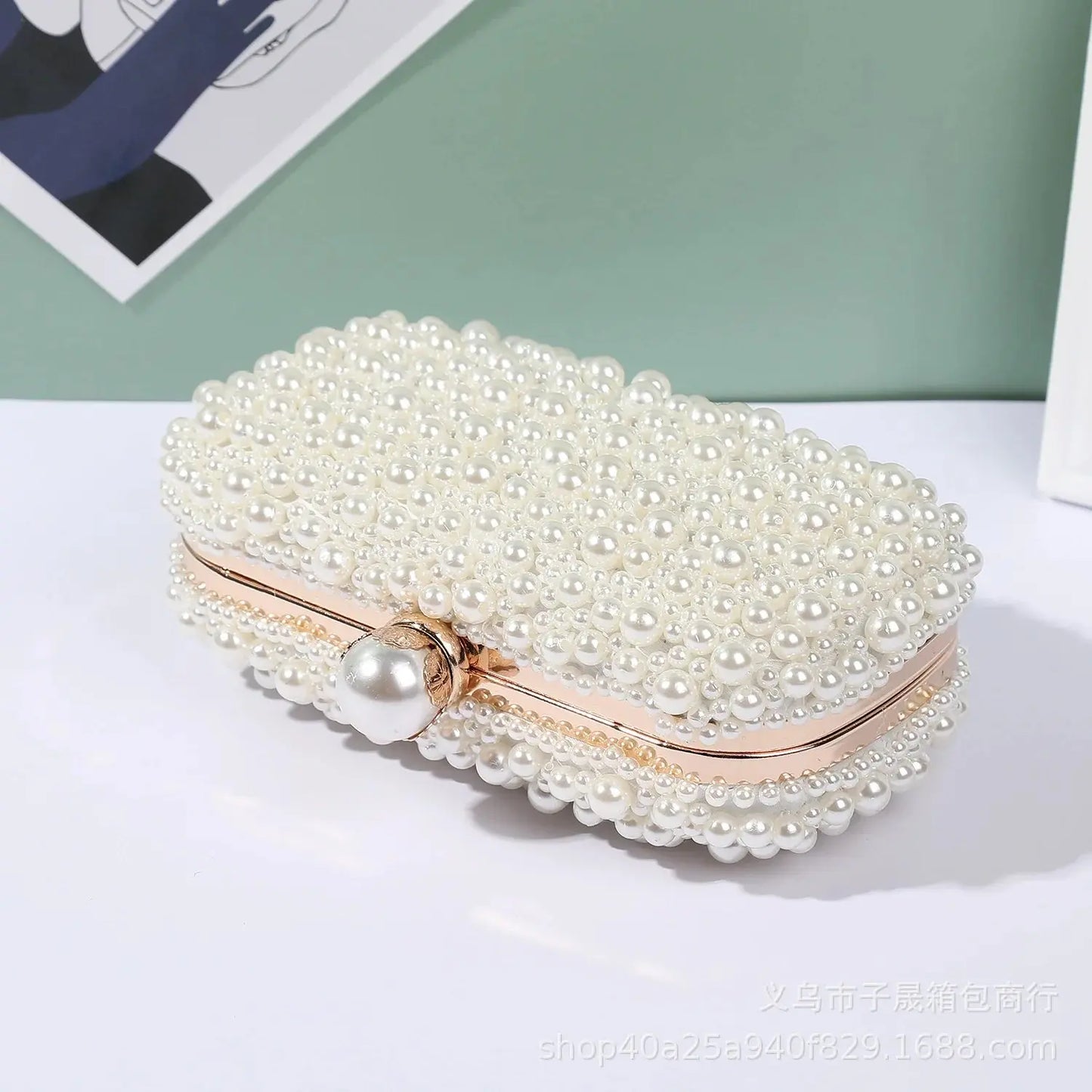 Pearl Dinner Clutch Bag Angel Wishes