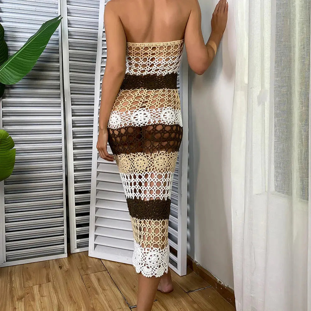 Women's Hollow Hand Crochet Long dress Angel Wishes