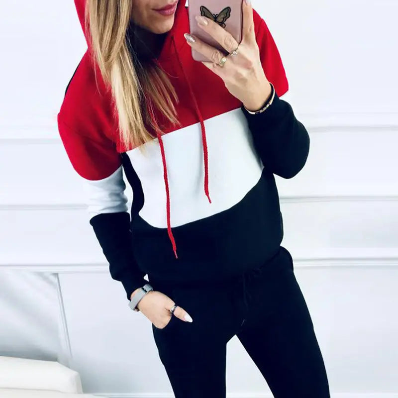 Women's Sportswear Women's Sportswear Fashion Autumn Hooded Casual Suit Tracksuit Women Angel Wishes