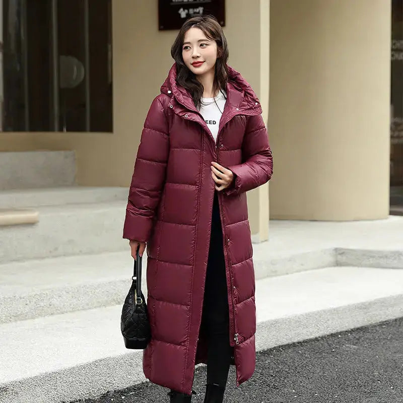 Women's Warm Winter Side Slit Cotton Padded Down Jacket Angel Wishes