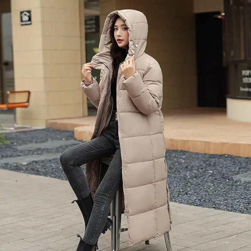 Women's Warm Winter Side Slit Cotton Padded Down Jacket Angel Wishes