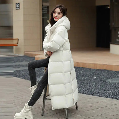 Women's Warm Winter Side Slit Cotton Padded Down Jacket Angel Wishes