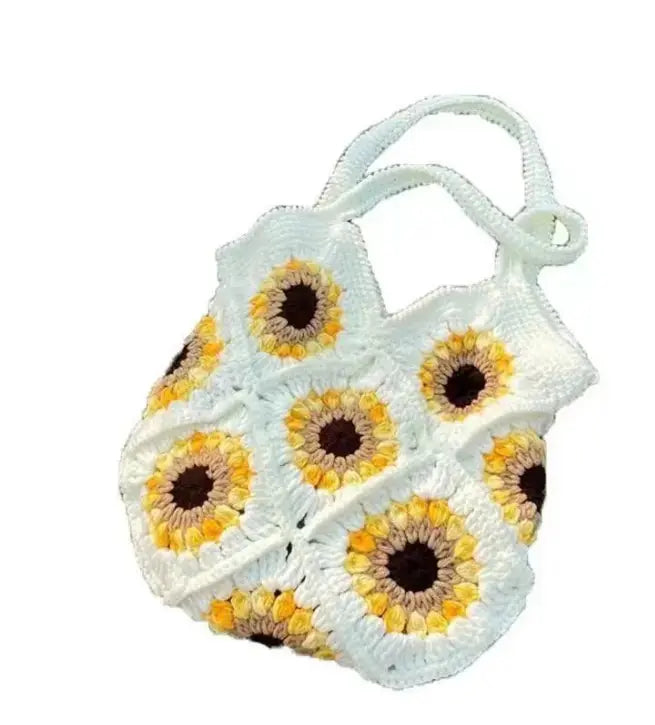 Cotton Crochet Sunflower Tote Angel Wishes